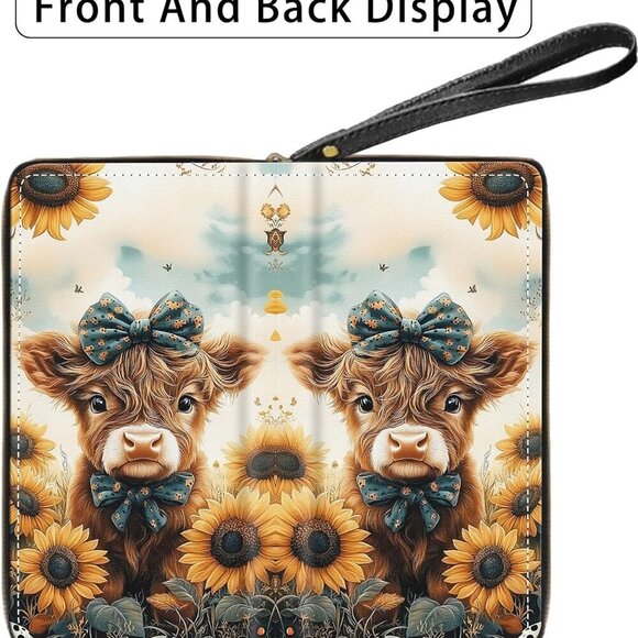 Women's Faux Leather RFID Wallet Wristlet with Card Slots and Zipper - Picture 3 of 7